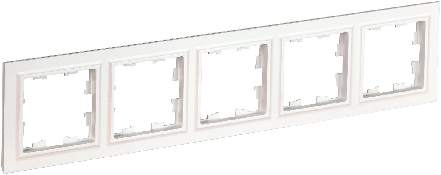 Рамка 5-местная IEK BRITE РУ-5-БрБ белый BR-M52-K01 BR-M52-K01 - магазин электротехники Electroshop