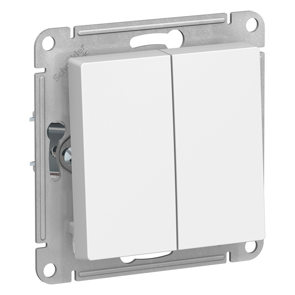 Двухклавишная кнопка 10А AtlasDesign белый Systeme Electric ATN000117 ATN000117 - магазин электротехники Electroshop