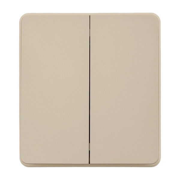 Выключатель двухклавишный Kranz Miele Round 10А с рамкой шелк KR-78-0706-7 KR-78-0706-7 - магазин электротехники Electroshop