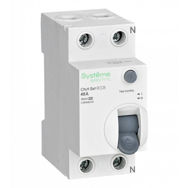 УЗО 2П 40А 30мА A 230В City9 Set Systeme Electric ВДТ C9R68240 C9R68240 - магазин электротехники Electroshop