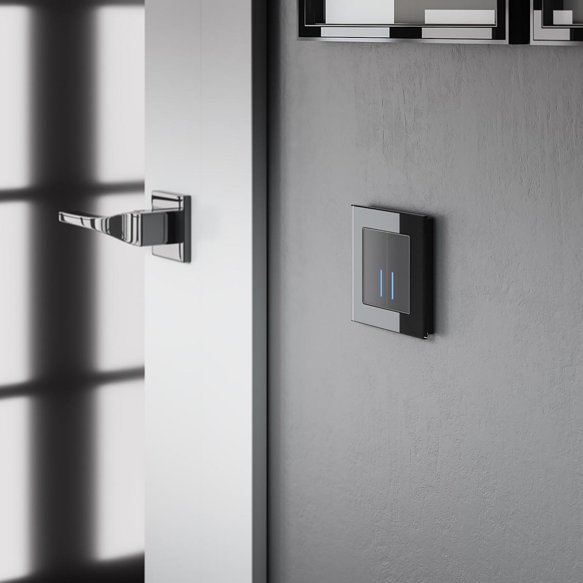 Сенсорный выключатель двухклавишный с функцией Wi-Fi Werkel черный W4520608 4690389171260 4690389171260 - магазин электротехники Electroshop
