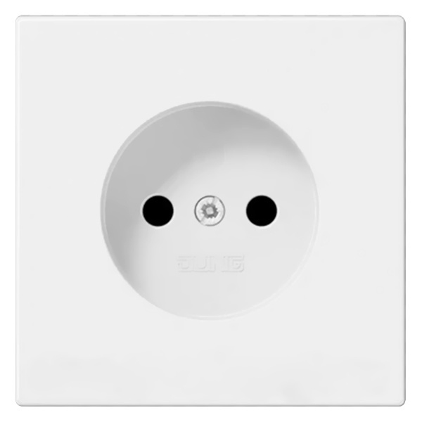 Розетка 2Р винтовой зажим Jung LS Белый LS911WW LS911WW - магазин электротехники Electroshop