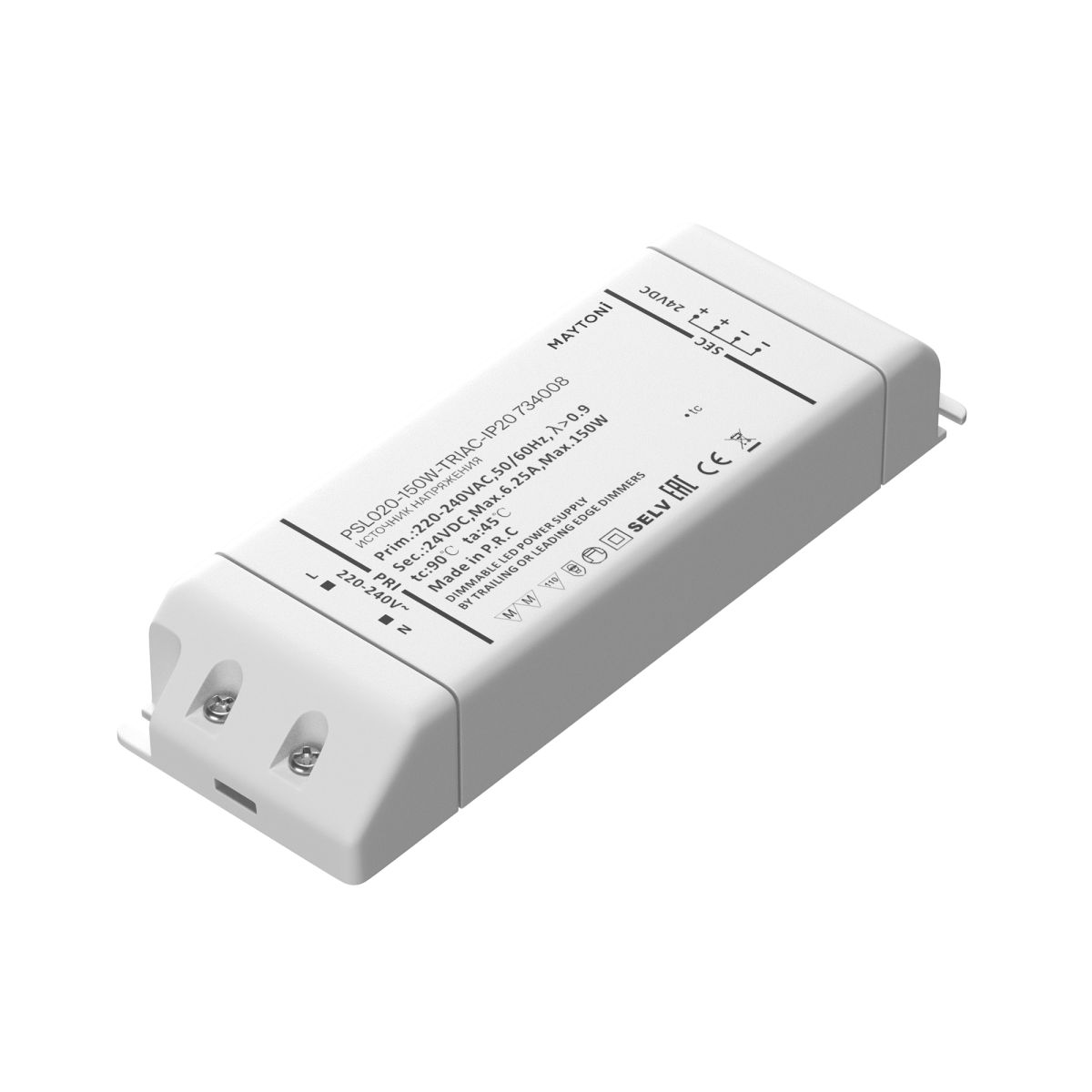 Источник напряжения Maytoni Triac 150Вт DC24В IP20 734008 734008 - магазин электротехники Electroshop