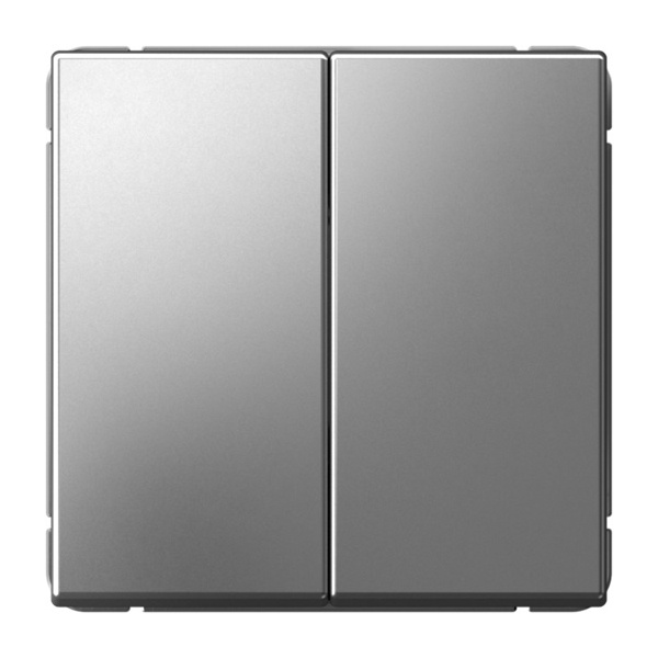 Двухклавишный переключатель ArtGallery 10А сталь Systeme Electric GAL000965 GAL000965 - магазин электротехники Electroshop