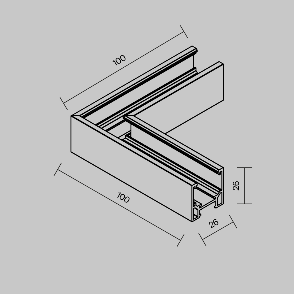 Угол-соединитель Maytoni Technical Exility TRAMN034CL-41W TRAMN034CL-41W - магазин электротехники Electroshop