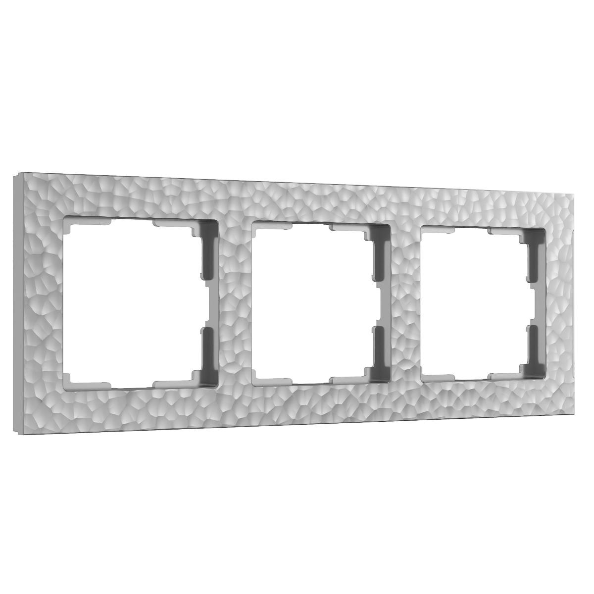 Рамка Werkel Hammer серебряный 4690389163432 4690389163432 - магазин электротехники Electroshop