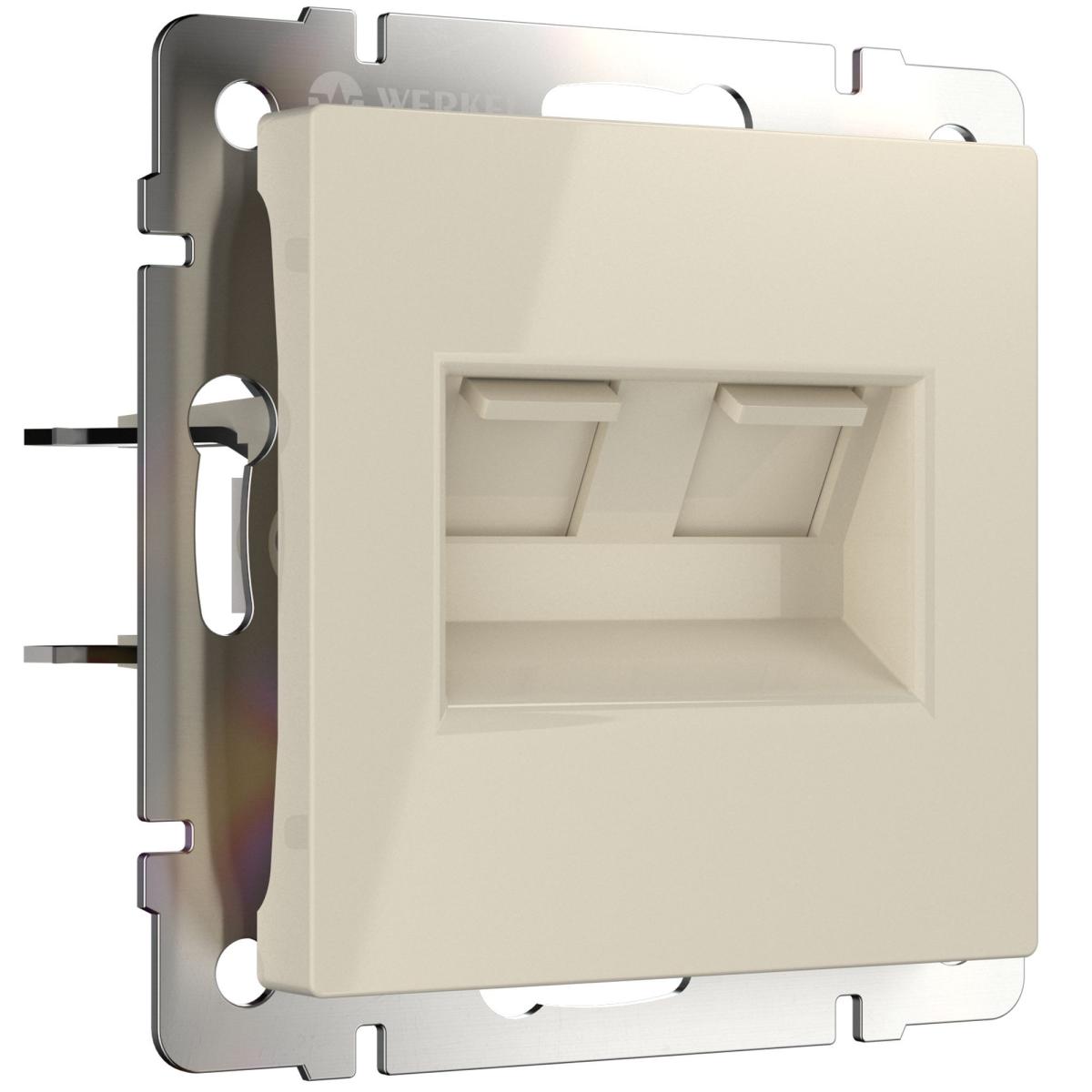 Розетка двойная Ethernet RJ-45 Werkel слоновая кость W1181103 4690389155864 4690389155864 - магазин электротехники Electroshop