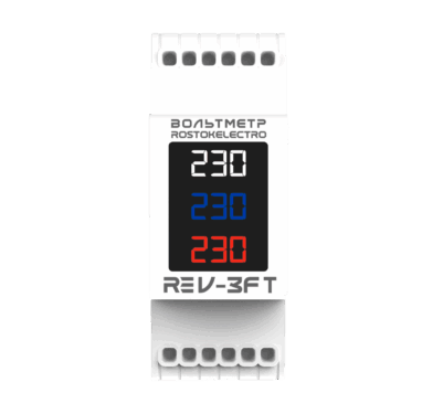 Вольтметр трехфазный RE V-3F T Tricolor ROSTOKELECTRO 46-497 46-497 - магазин электротехники Electroshop