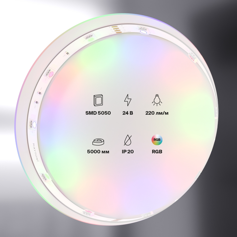 Светодиодная лента Maytoni Technical 24В 5050 7,2Вт/м RGB IP20 10166 10166 - магазин электротехники Electroshop