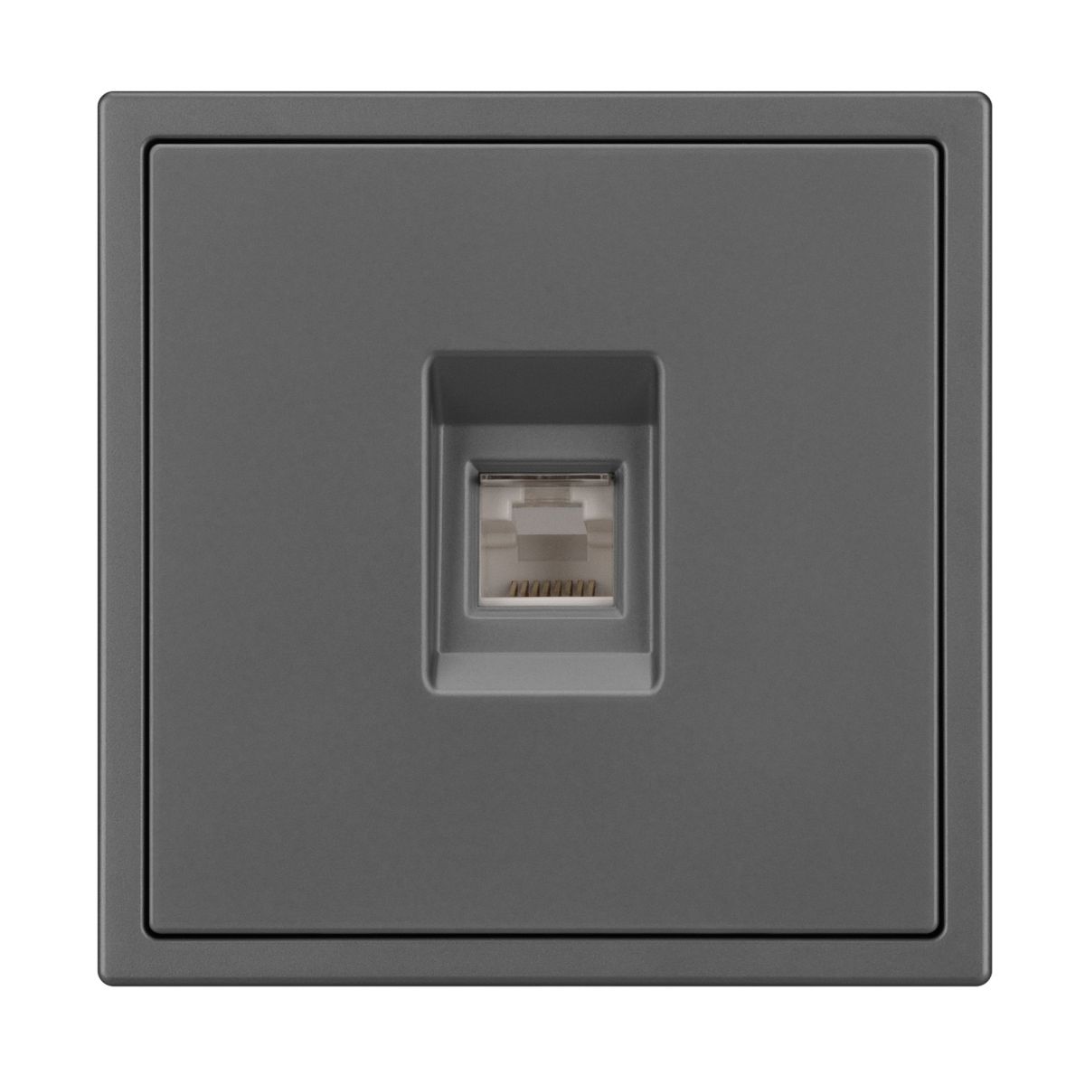 Розетка телефонная софт-тач серый базальт Arlight SCT-MTL1-SFPL-GR (RJ-11, 4C) 054303(1) 054303(1) - магазин электротехники Electroshop