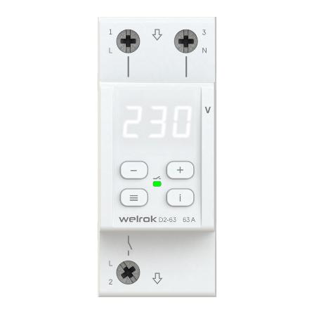 Реле напряжения Welrok D2-63 4660251140069 4660251140069 - магазин электротехники Electroshop