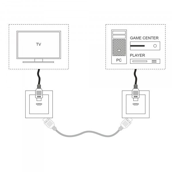 Розетка HDMI Werkel черный матовый 4690389157066 W1186008 a051601 4690389157066 - магазин электротехники Electroshop
