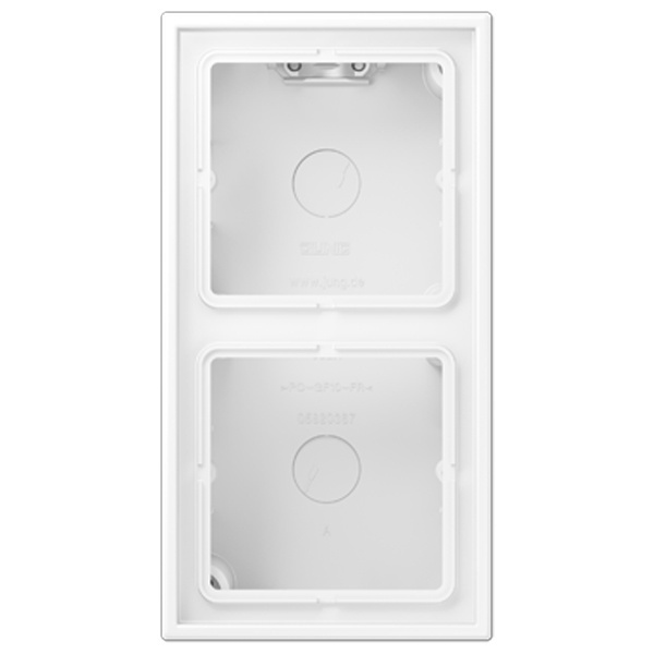 Коробка для накладного монтажа Jung LS 2-ая Белоснежный матовый LS582AWWM  LS582AWWM - магазин электротехники Electroshop