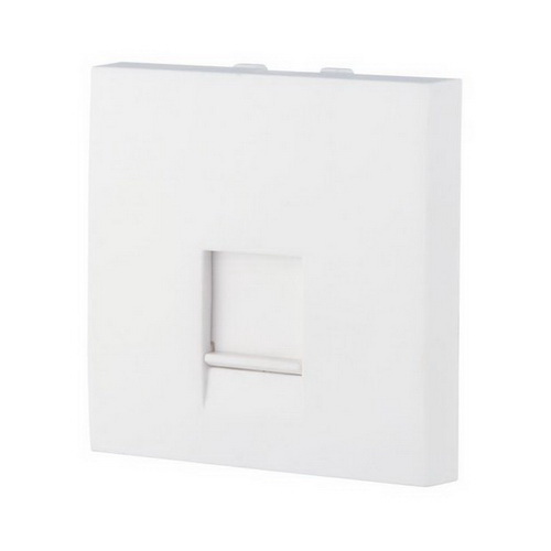 Накладка для розеток RJ-12 и RJ-45 Экопласт LK45, 45х45мм белая 853204 853204 - магазин электротехники Electroshop