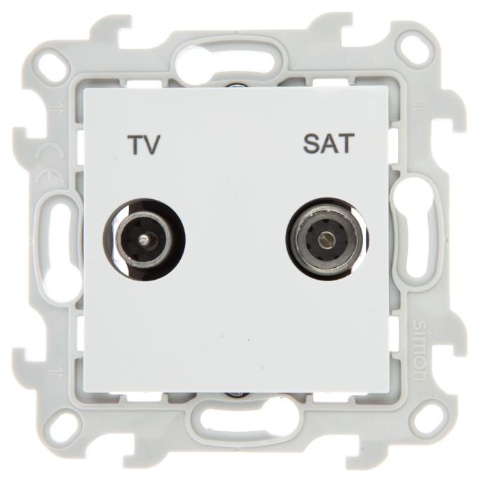 Розетка TV-SAT оконечная Simon 24 Harmonie белый 2410486-030 2410486-030 - магазин электротехники Electroshop