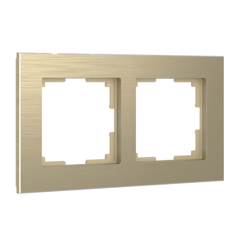 Рамка Werkel Aluminium на 2 поста шампань алюминий W0021711 4690389158148 4690389158148 - магазин электротехники Electroshop
