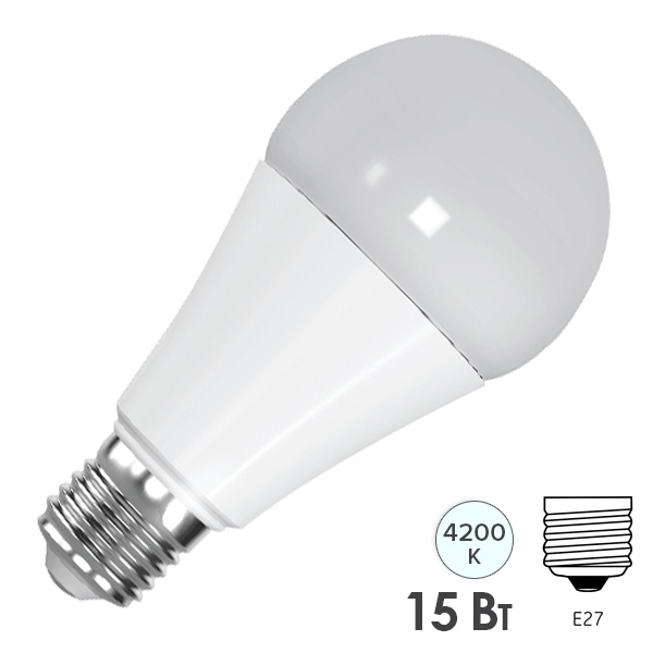 Лампа светодиодная FL-LED-A60 15W 4200К 1360lm 220V E27 Foton Lighting 615350 615350 - магазин электротехники Electroshop