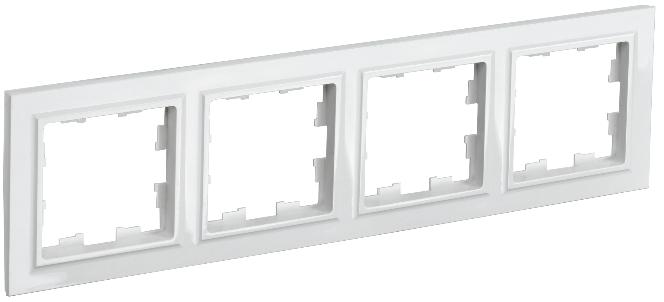 Рамка 4-местная IEK BRITE РУ-4-БрБ белый BR-M42-K01 BR-M42-K01 - магазин электротехники Electroshop