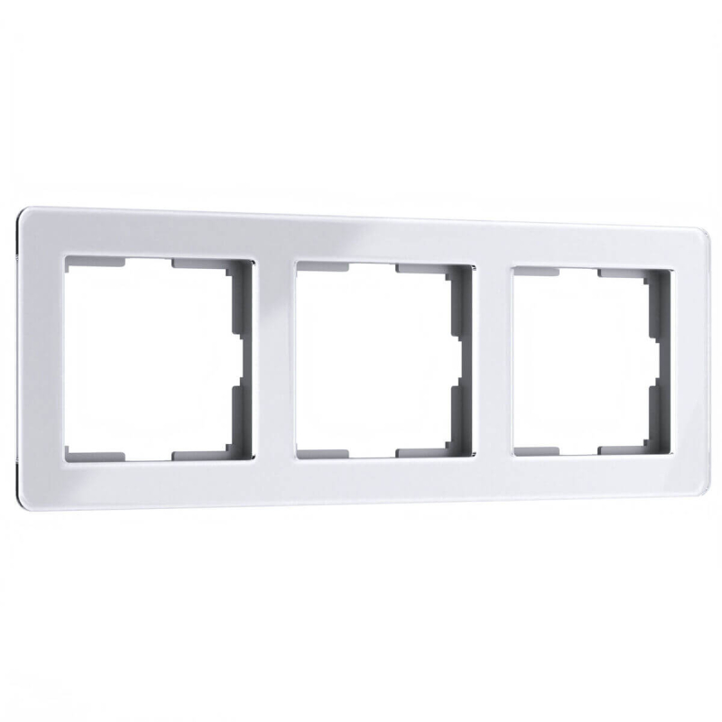 Рамка на 3 поста Werkel Acrylic белый 4690389184871 W0032701 4690389184871 - магазин электротехники Electroshop