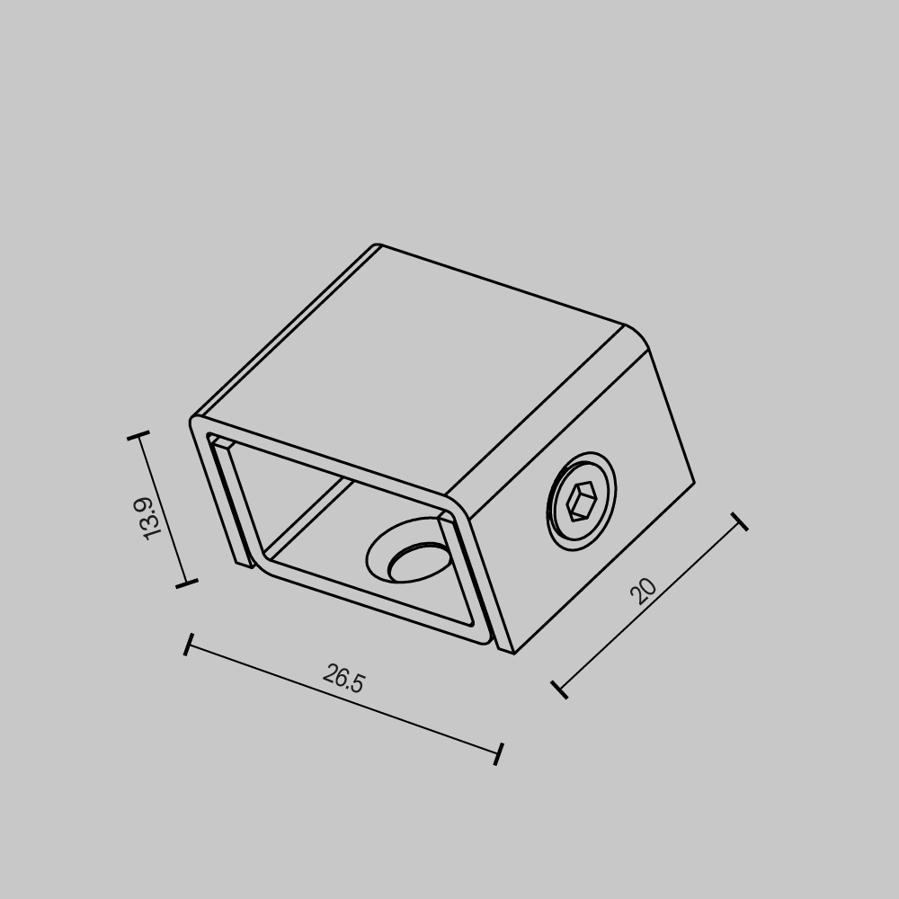 Фиксатор шинопровода Maytoni Elasity TRA160H-B TRA160H-B - магазин электротехники Electroshop
