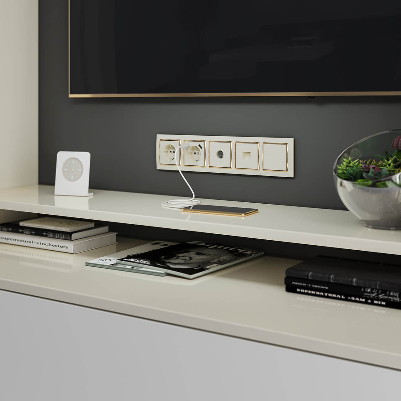 Розетка с заземлением, шторками и USBх2 Werkel слоновая кость W1171503 4690389155833 4690389155833 - магазин электротехники Electroshop