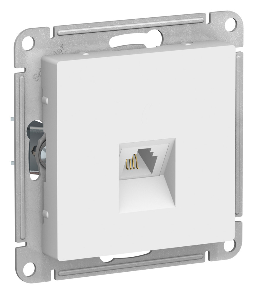 Розетка телефонная RJ11 AtlasDesign лотос Systeme Electric ATN001381 ATN001381 - магазин электротехники Electroshop