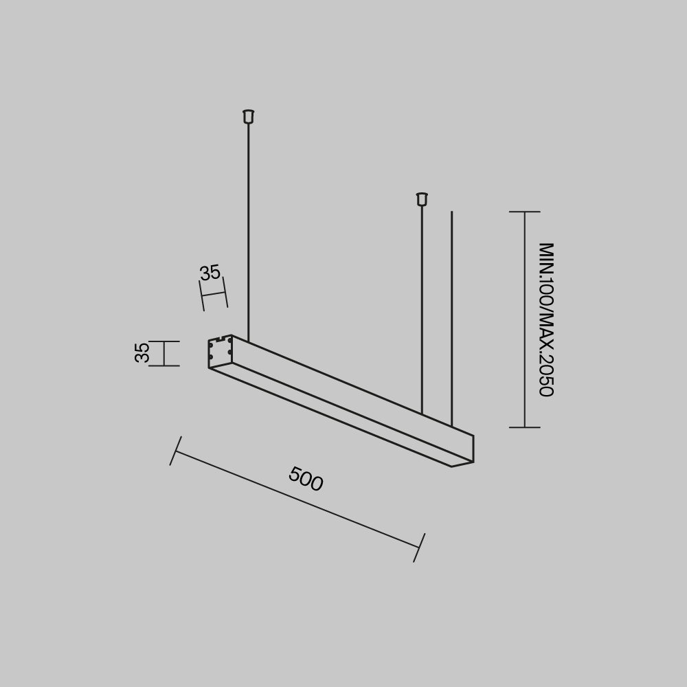 Линейный подвесной светильник Maytoni Technical LL312010 LL312010 - магазин электротехники Electroshop