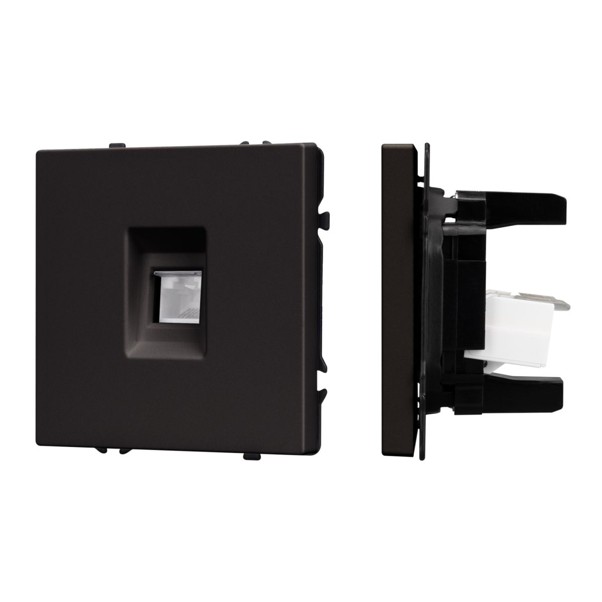 Розетка компьютерная софт-тач черный оникс Arlight SCT-MPC1-SFPL-BK (RJ-45, CAT6) 054305(1) 054305(1) - магазин электротехники Electroshop