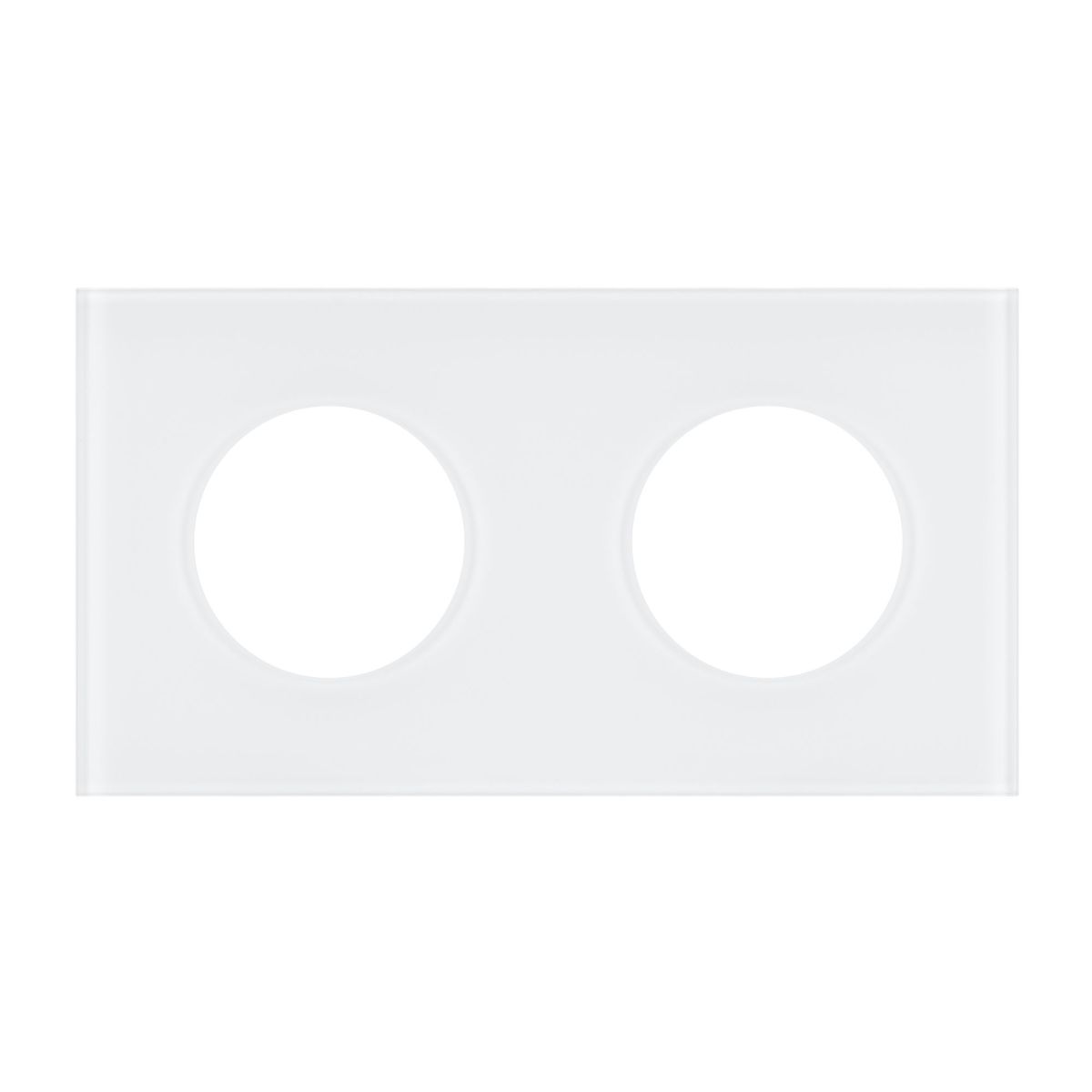 Рамка стеклянная на 2 поста Arlight FRM-GLARE-GC-2-WH 043835 043835 - магазин электротехники Electroshop