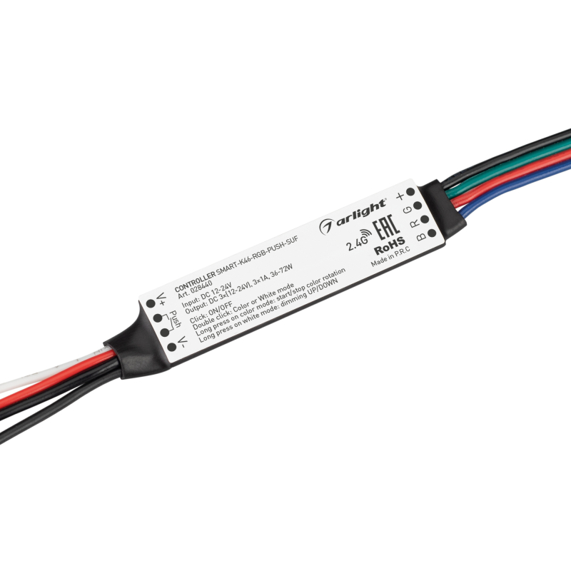 Контроллер Arlight Smart-K46-RGB-Push-SUF (12-24V, 3x1A, 2.4G) 028440 028440 - магазин электротехники Electroshop