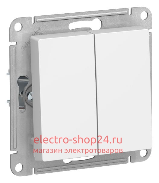 Двухклавишный перекрестный переключатель 10А AtlasDesign белый Systeme Electric ATN000173 ATN000173 - магазин электротехники Electroshop