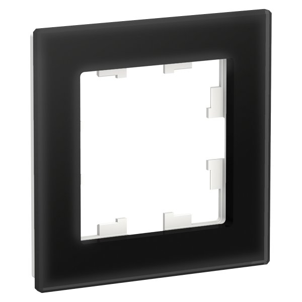 Рамка AtlasDesign Nature 1 пост матовое оргстекло черный Systeme Electric ATN331001 ATN331001 - магазин электротехники Electroshop