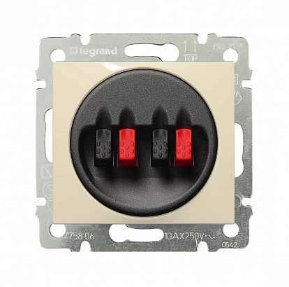 Розетка акустическая двойная Legrand серии Valena. Цвет - слоновая кость 774324 774324 - магазин электротехники Electroshop