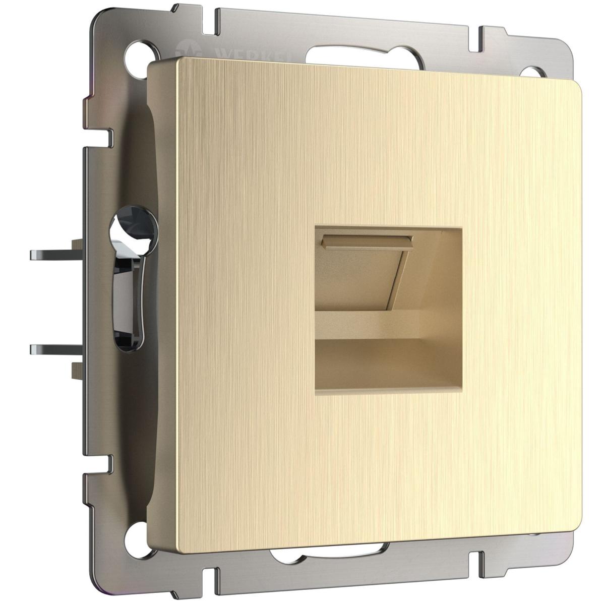 Розетка Ethernet RJ-45 Werkel шампань рифленый W1181010 4690389160608 4690389160608 - магазин электротехники Electroshop