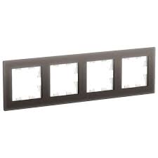 Рамка AtlasDesign Nature 4 поста оргстекло мокко Systeme Electric ATN320604 ATN320604 - магазин электротехники Electroshop