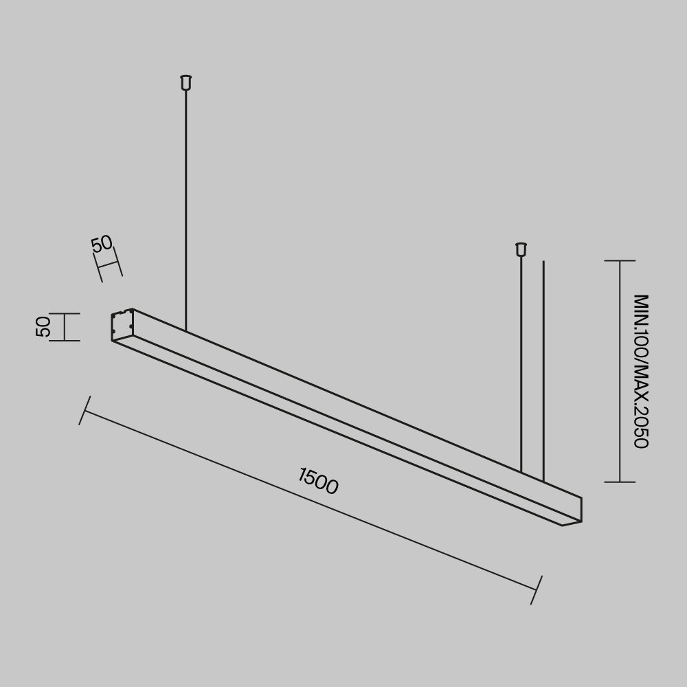 Линейный подвесной светильник Maytoni Technical LL312022 LL312022 - магазин электротехники Electroshop