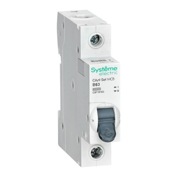 Автоматический выключатель Systeme Electric City9 Set 1П 63А В 6кА 230В (автомат C9F16163 - магазин электротехники Electroshop