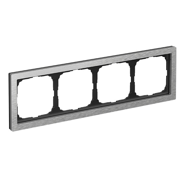 Рамка Systeme Electric ArtGallery Pure 4 поста металл алюминий GAL312104 GAL312104 - магазин электротехники Electroshop