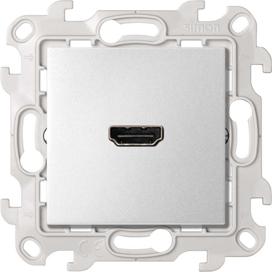 Розетка HDMI 1.4 Simon 24 Harmonie алюминий 2411094-033 2411094-033 - магазин электротехники Electroshop