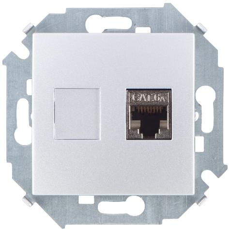 Розетка компьютерная RJ45 кат.6a Systimax Simon 15 алюминий 1591563-033 1591563-033 - магазин электротехники Electroshop