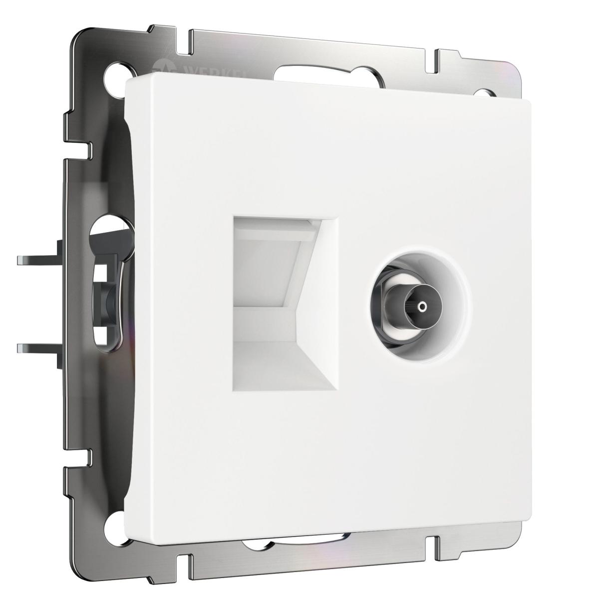 Розетка ТВ+Ethernet Werkel 4690389174414 W1181301 4690389174414 - магазин электротехники Electroshop
