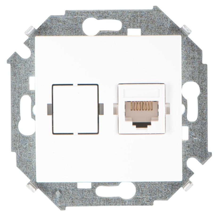 Розетка компьютерная RJ45 кат.5е Systimax Simon 15 белый 1591598-030 1591598-030 - магазин электротехники Electroshop