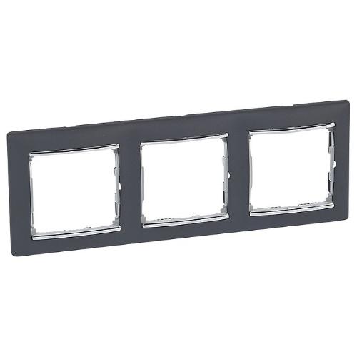 Рамка Legrand Valena 3 поста ноктюрн/серебряный штрих 770393 770393 - магазин электротехники Electroshop