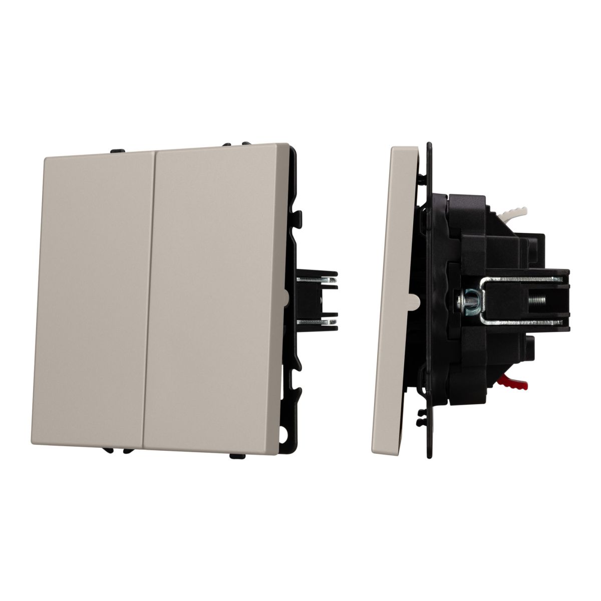 Механизм звонкового выключателя двухклавишный Arlight SWT-NOBE-MKR2-SFPL-CA (230V, 10A) (Кашемир) 061785 061785 - магазин электротехники Electroshop