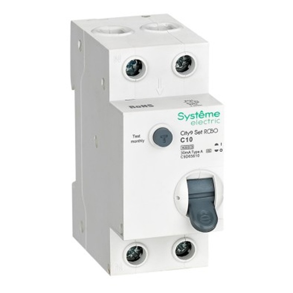Дифавтомат 1П+Н C16А 30мА тип А однофазный электронный АВДТ 6кА City9 Set Systeme Electric C9D65616 C9D65616 - магазин электротехники Electroshop