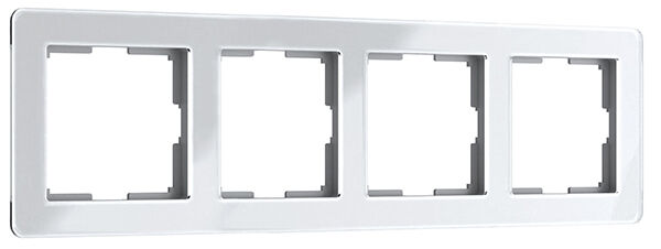 Рамка на 4 поста Werkel Acrylic белый 4690389190520 W0042701 a062131 4690389190520 - магазин электротехники Electroshop