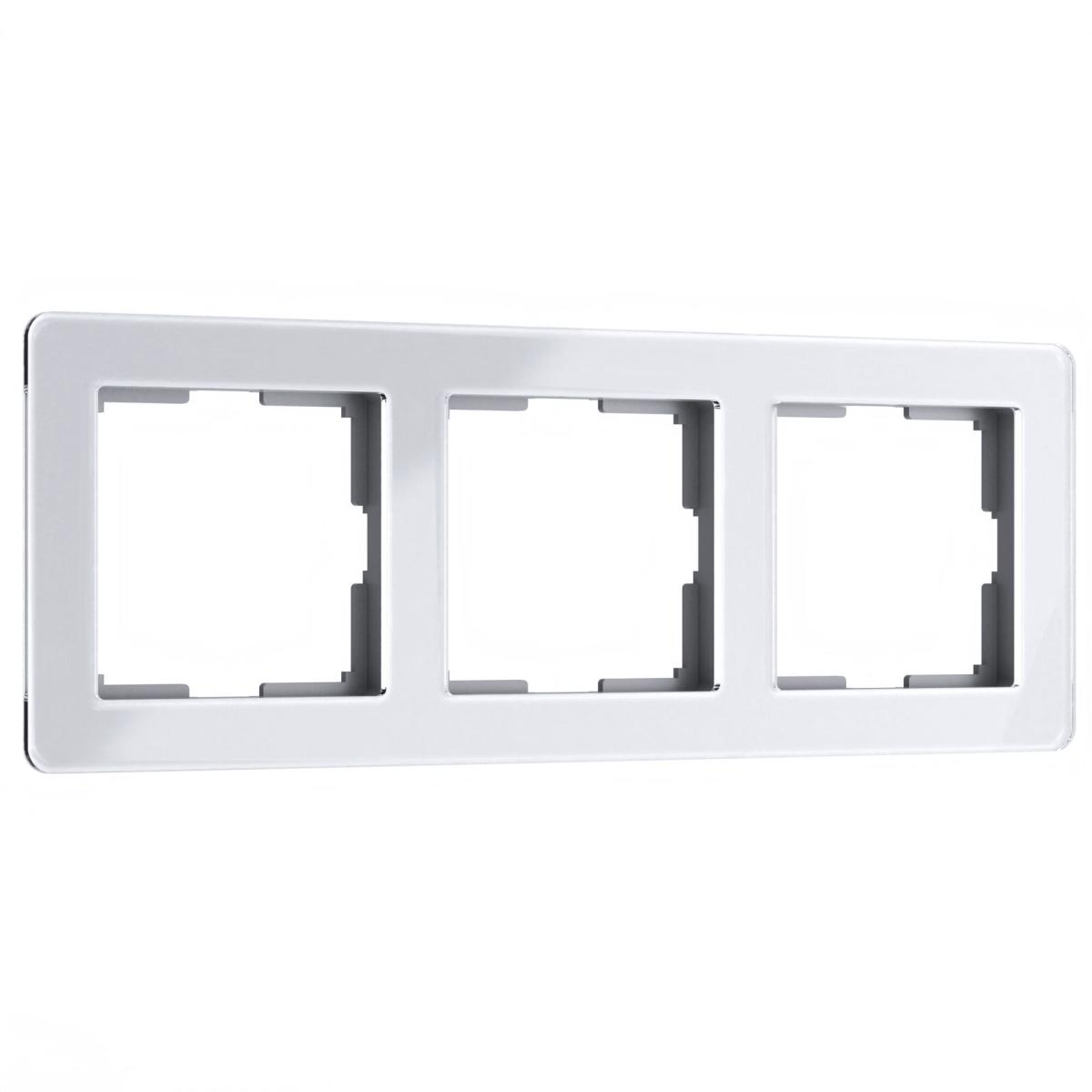 Рамка на 3 поста Werkel Acrylic белый 4690389184871 W0032701 4690389184871 - магазин электротехники Electroshop