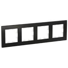 Рамка AtlasDesign Nature 4 поста металл оникс Systeme Electric ATN312304 ATN312304 - магазин электротехники Electroshop