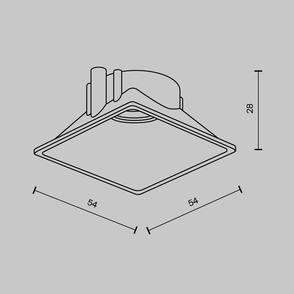 Декоративная рамка-отражатель для светильников серии Alfa LED Maytoni Downlight Ring8-10W-SQ-W Ring8-10W-SQ-W - магазин электротехники Electroshop