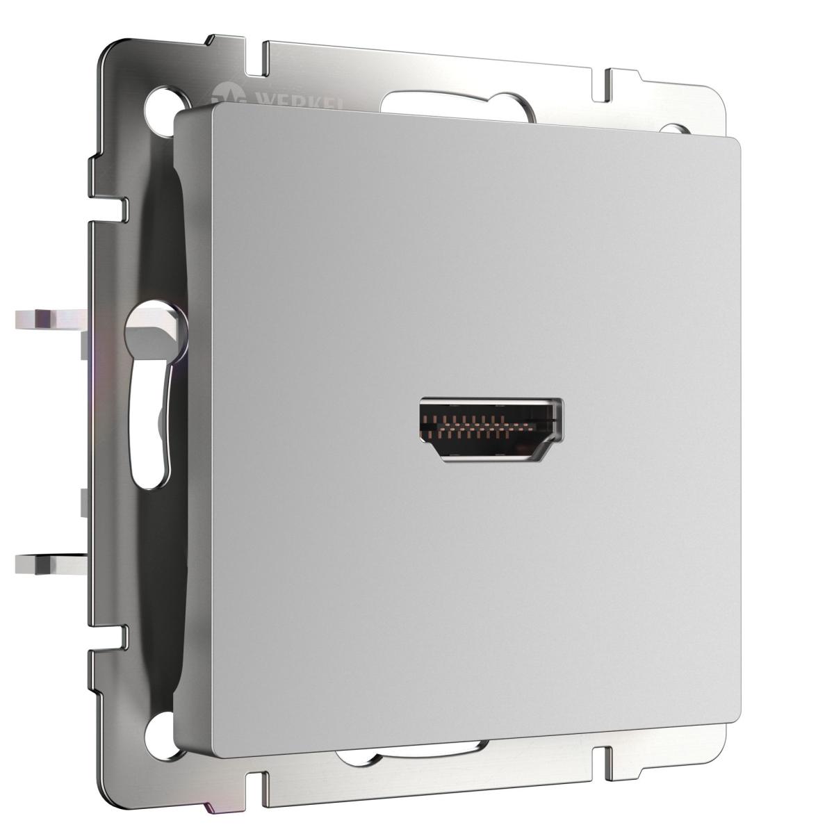 Розетка HDMI Werkel серебряный WL06-60-11 4690389110993 a039268 4690389110993 - магазин электротехники Electroshop